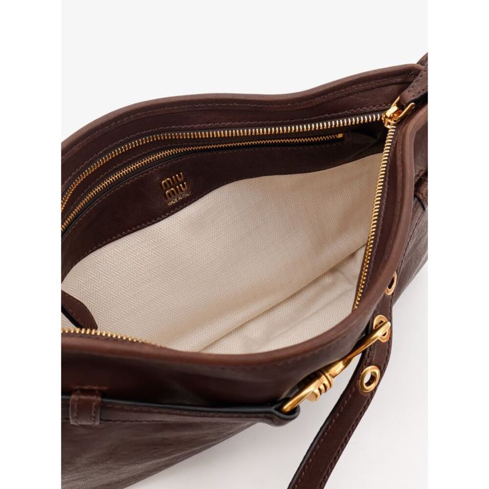 Miu Miu Women Aventure Leather Shoulder Bag - Picture 4 of 5